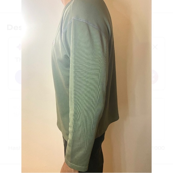 Used The North Face green Large Long sleeve , Punk Outdoor y2k Green - Picture 2 of 11
